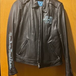 Harley-Davidson Black Jacket with Blue Accents